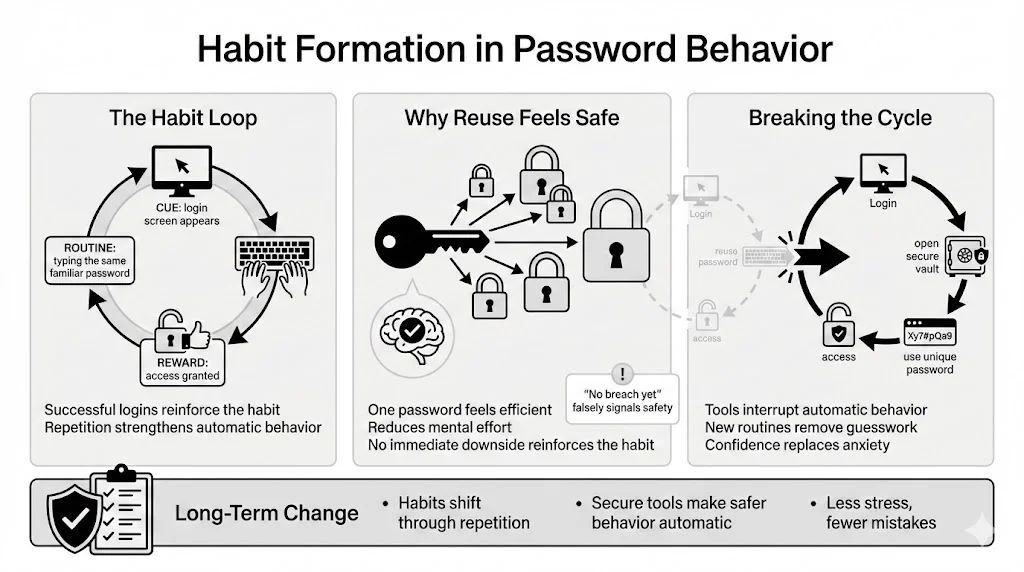 Habit Formation in Password Behavior