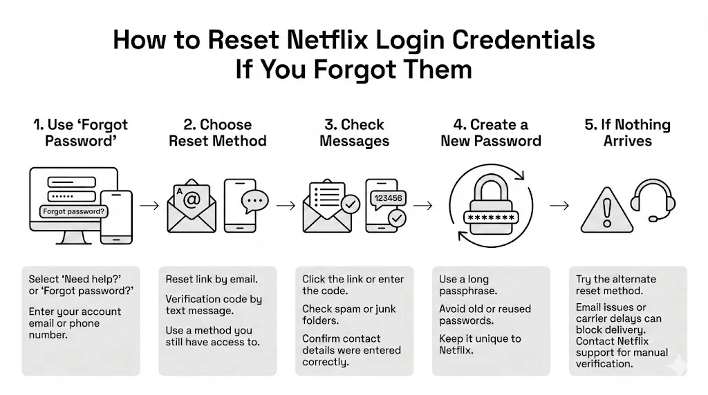 How to Reset Netflix Login Credentials If You Forgot Them