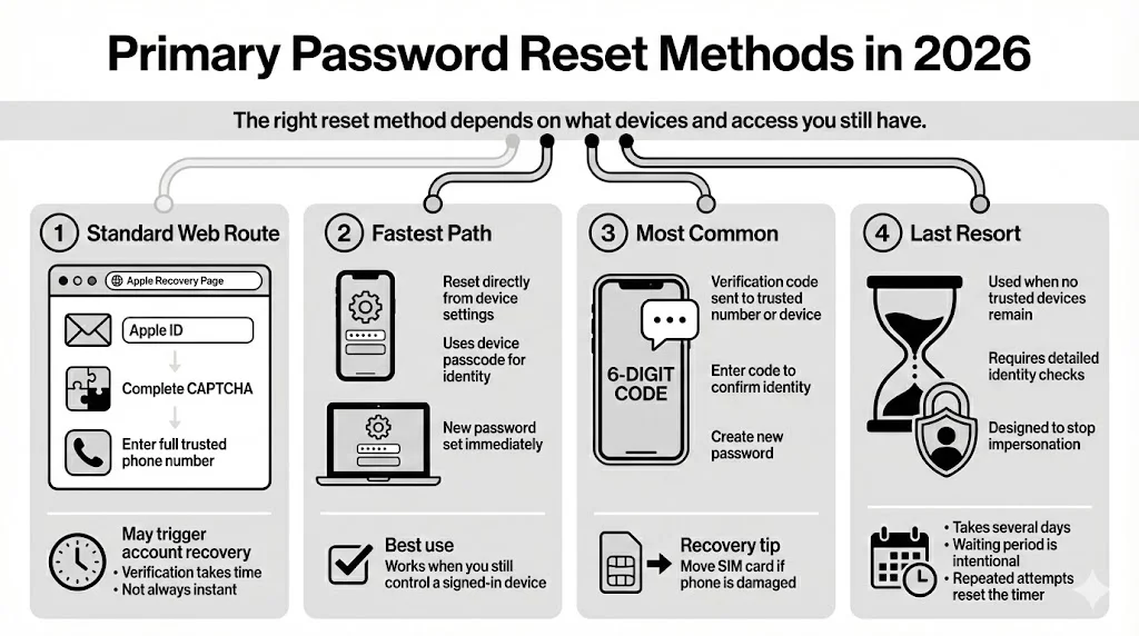 Primary Password Reset Methods in 2026