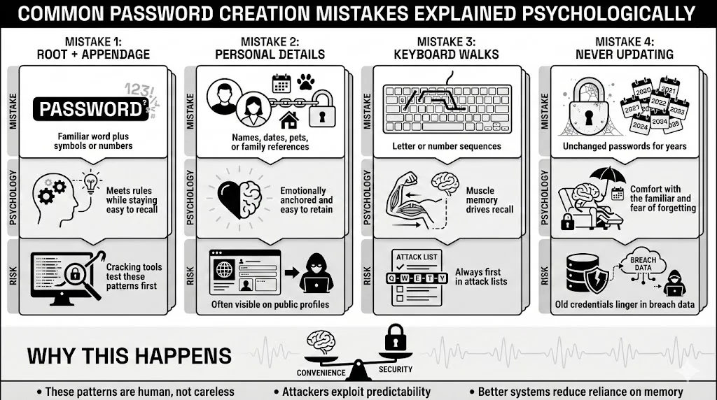 Common Password Creation Mistakes Explained Psychologically