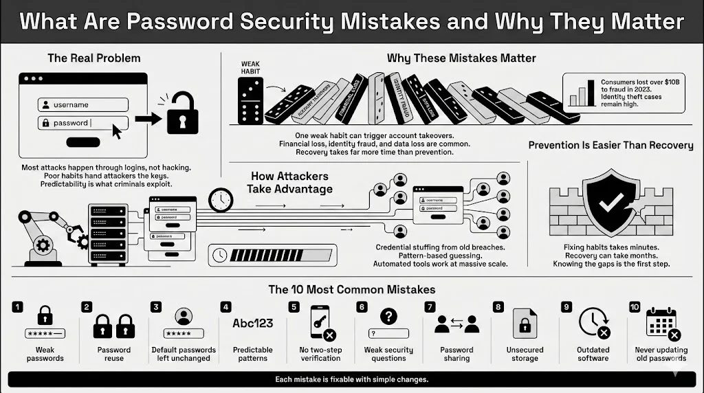 What Are Password Security Mistakes and Why They Matter