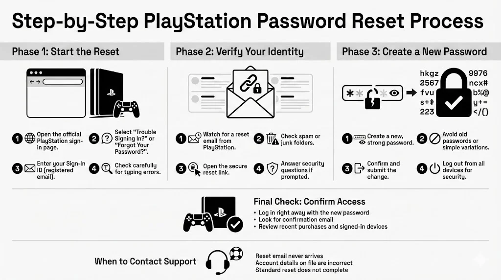 Step-by-Step Playstation password reset Process