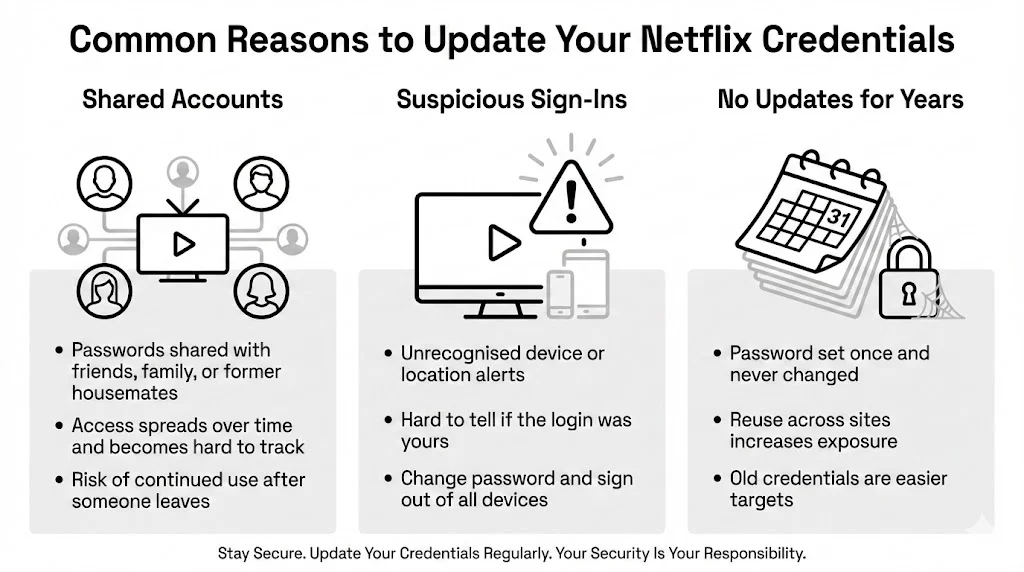 Common Reasons to Update Your Netflix Credentials