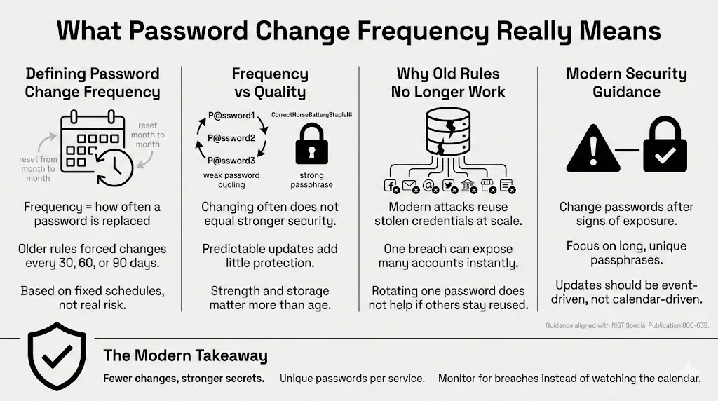 What Password Change Frequency Really Means