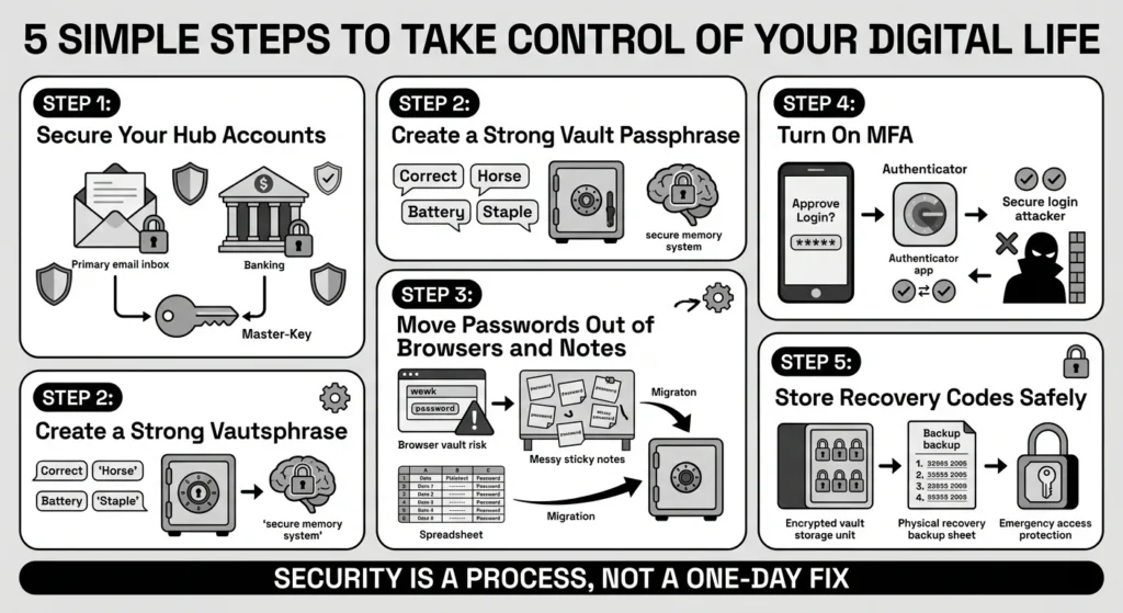 5 simple steps to take control of your digital life