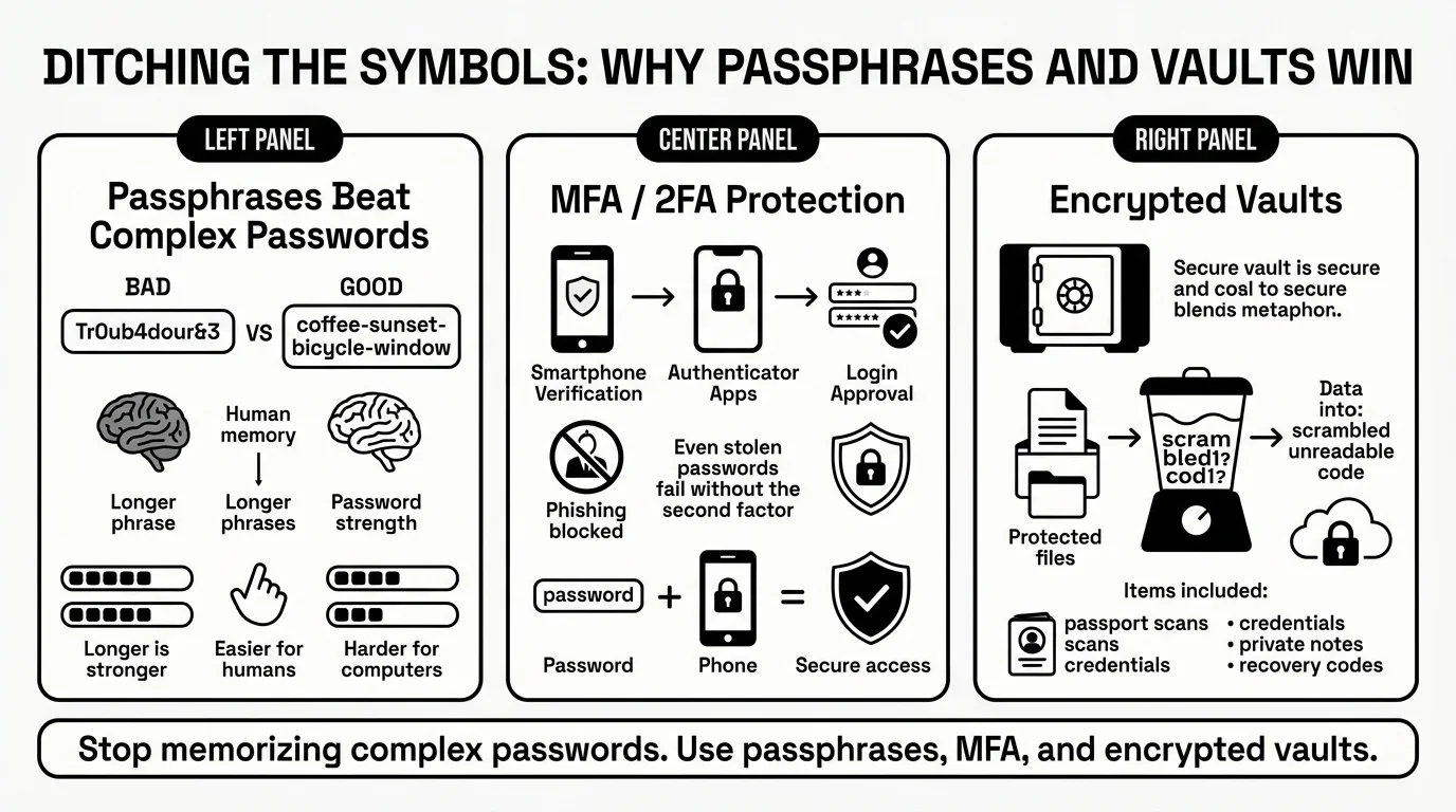 ditching the symbols why passphrases and vaults win