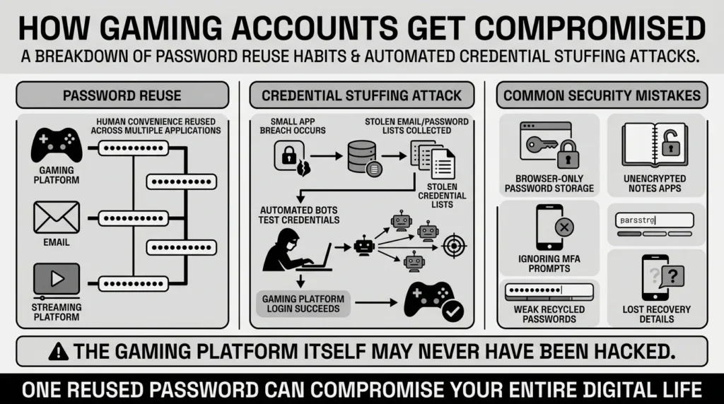 how gaming accounts get compromised