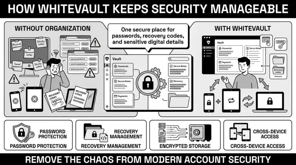 how whitevault keeps security manageable