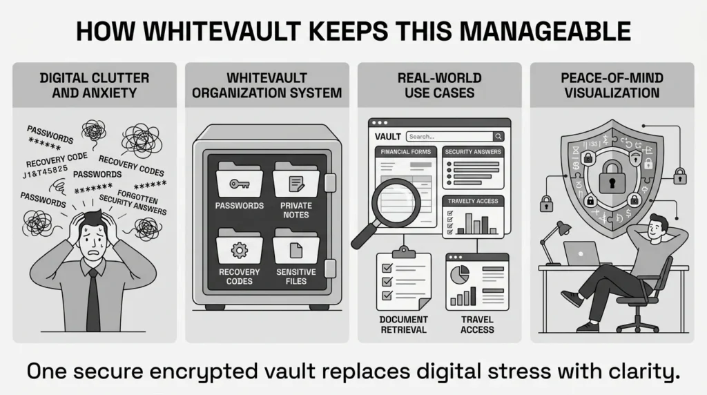 how Whitevault keeps this manageable