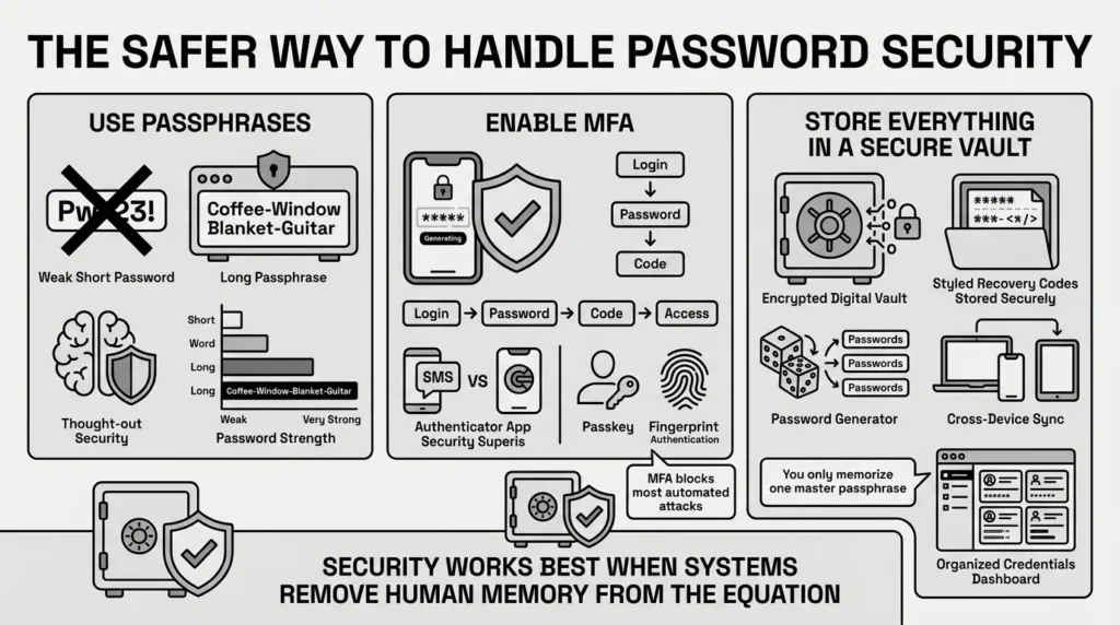 the safer way to handle password security