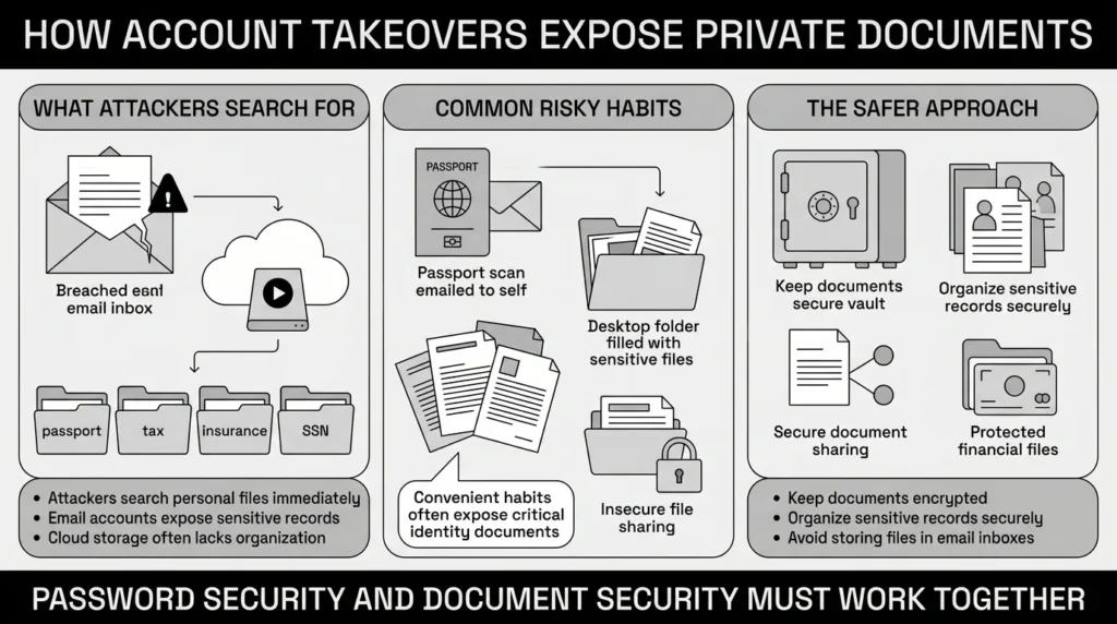 how account takeovers expose private documents
