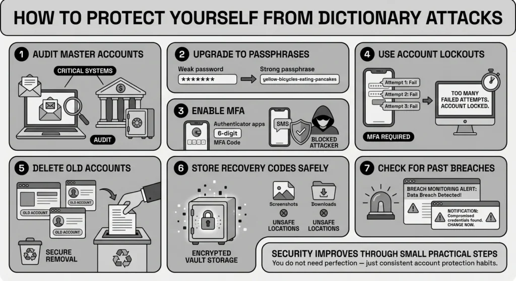 how to protect yourself from dictionary attacks