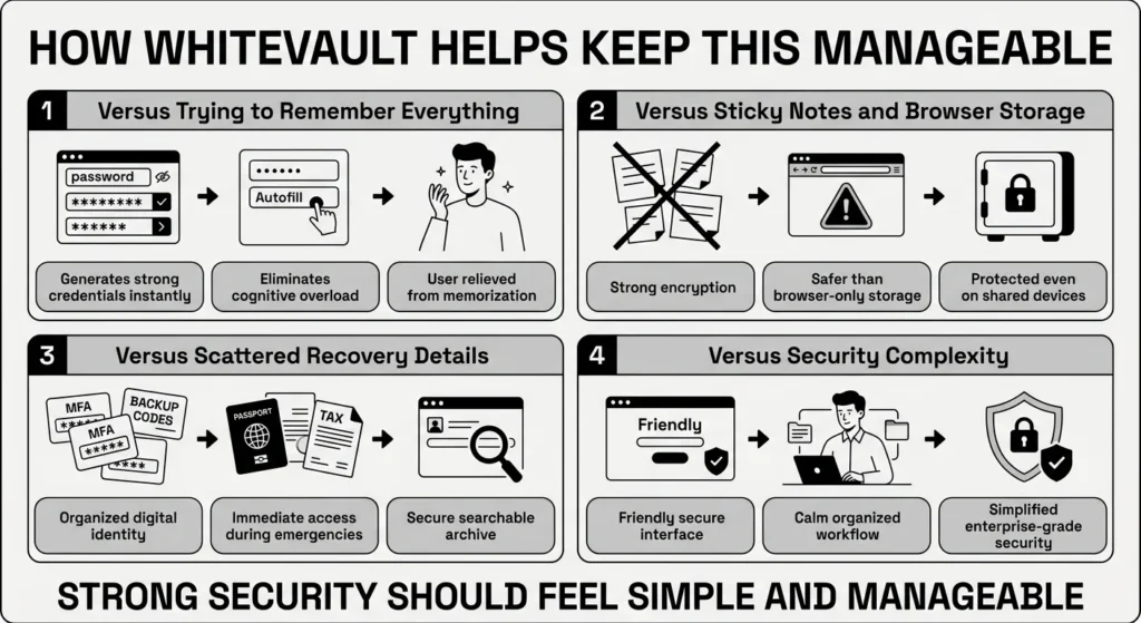 how whitevault helps keep this manageable