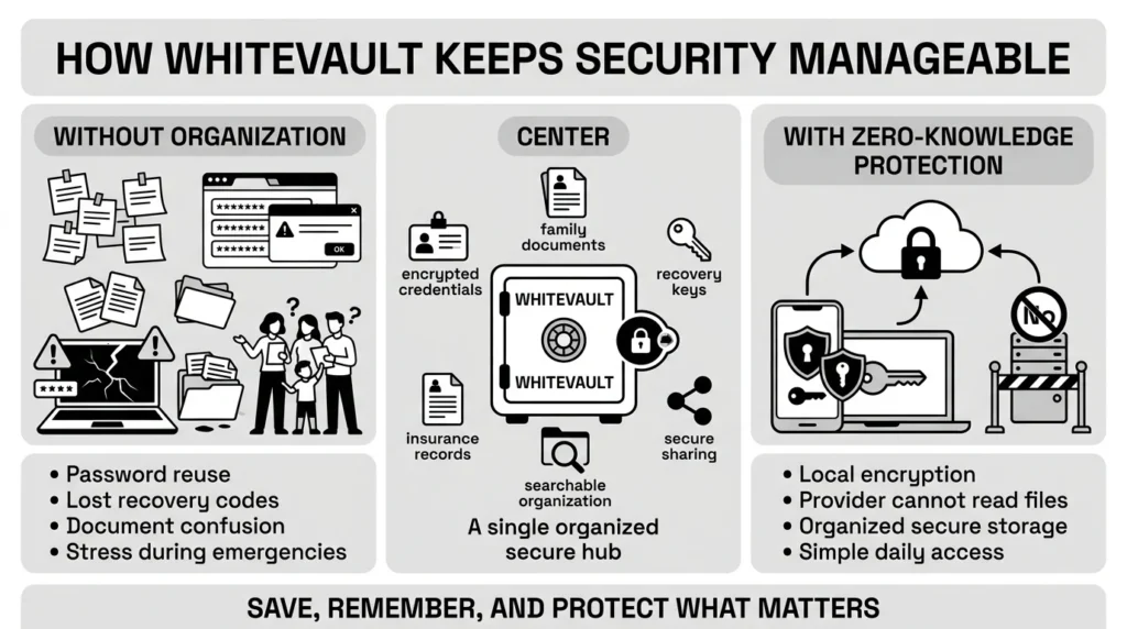 how whitevault keeps security manageable