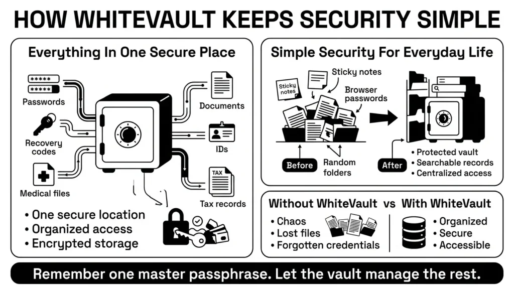 how whitevault keeps security simple