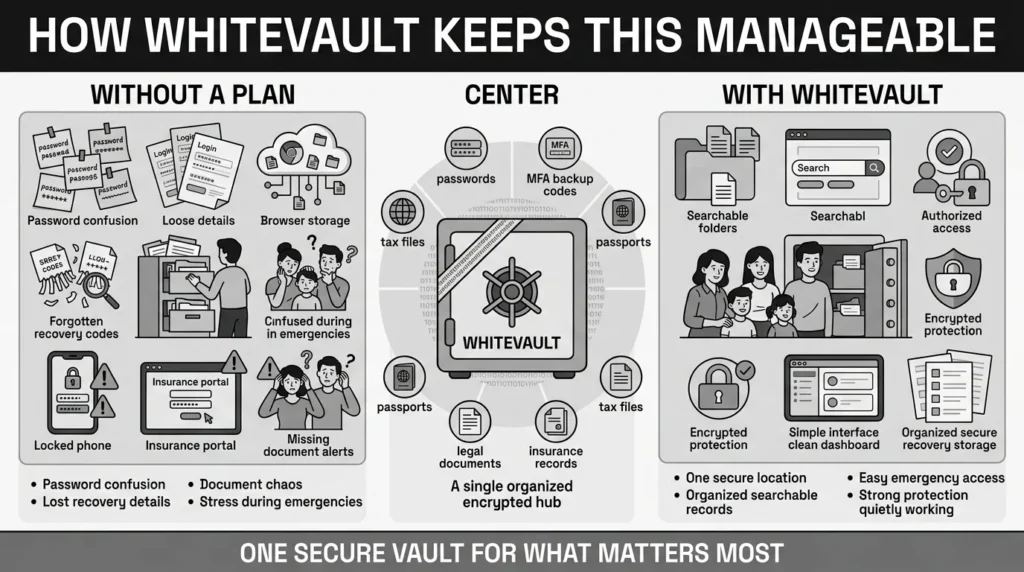 how whitevault keeps this manageable