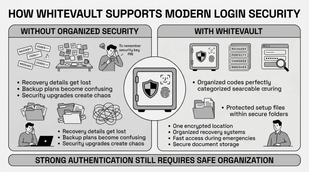 how whitevault supports modern login security