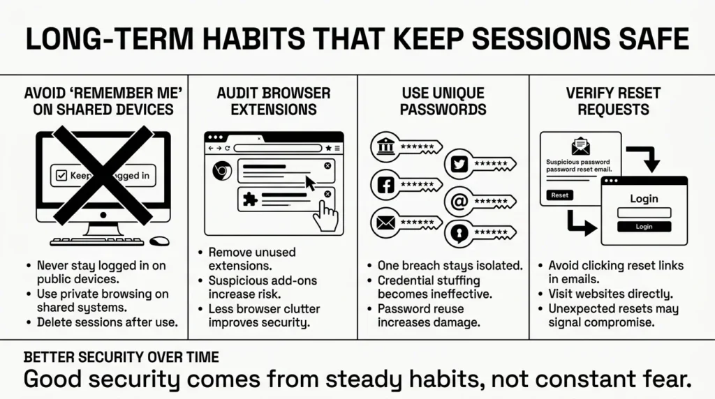 long term habits that keep sessions safe