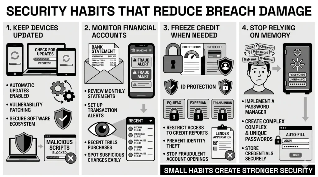 security habits that reduce breach damage
