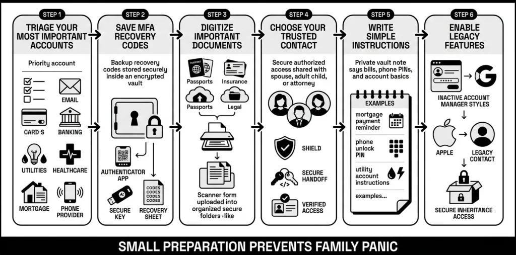 small preparation prevents family panic