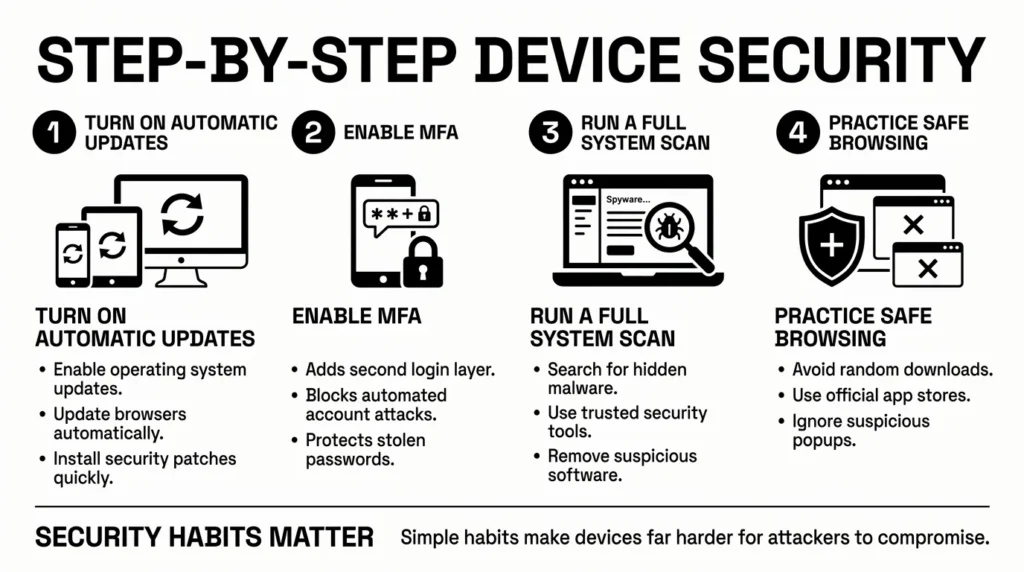 step by step device security