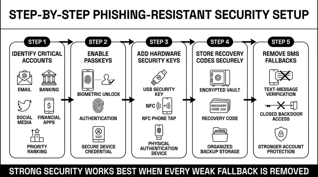 step by step phishing resistant security set up