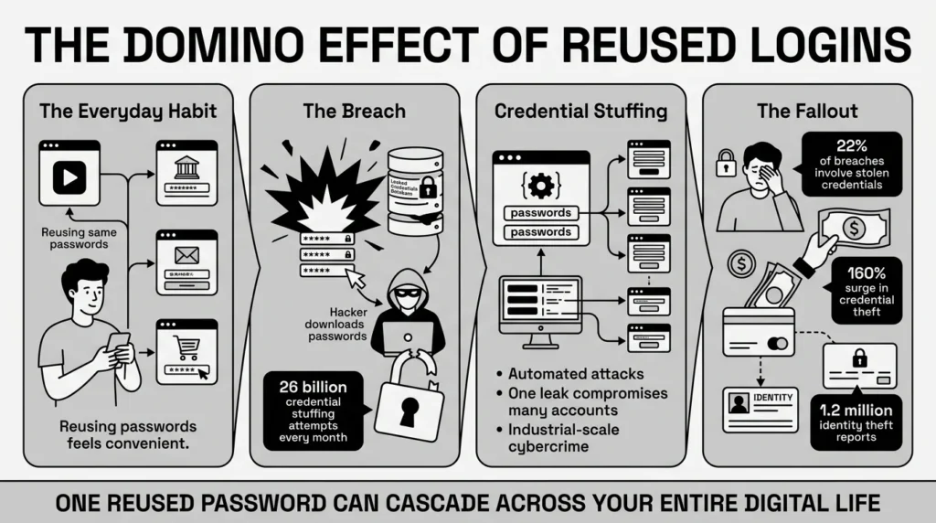 the domino effect of reused logins