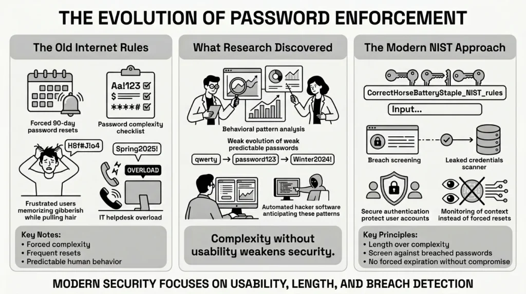 the evolution of password enforcement