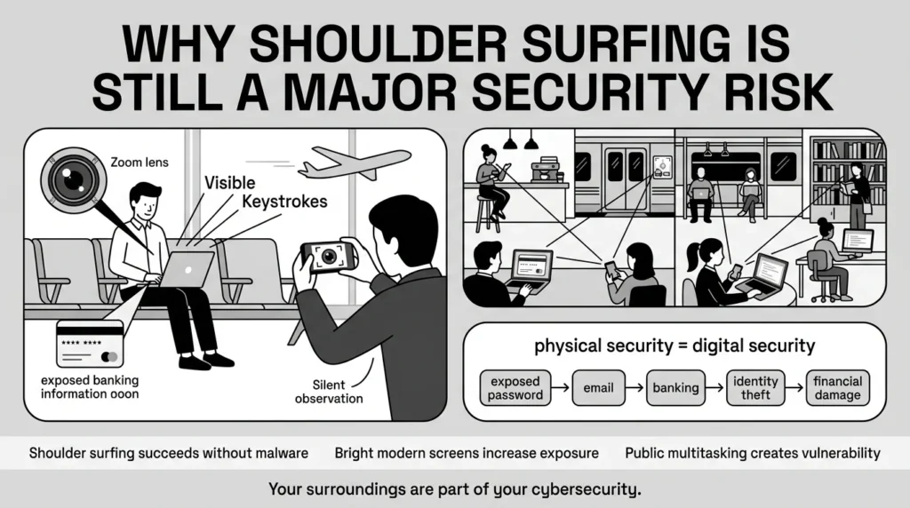 why shoulder surfing is still a major security risk